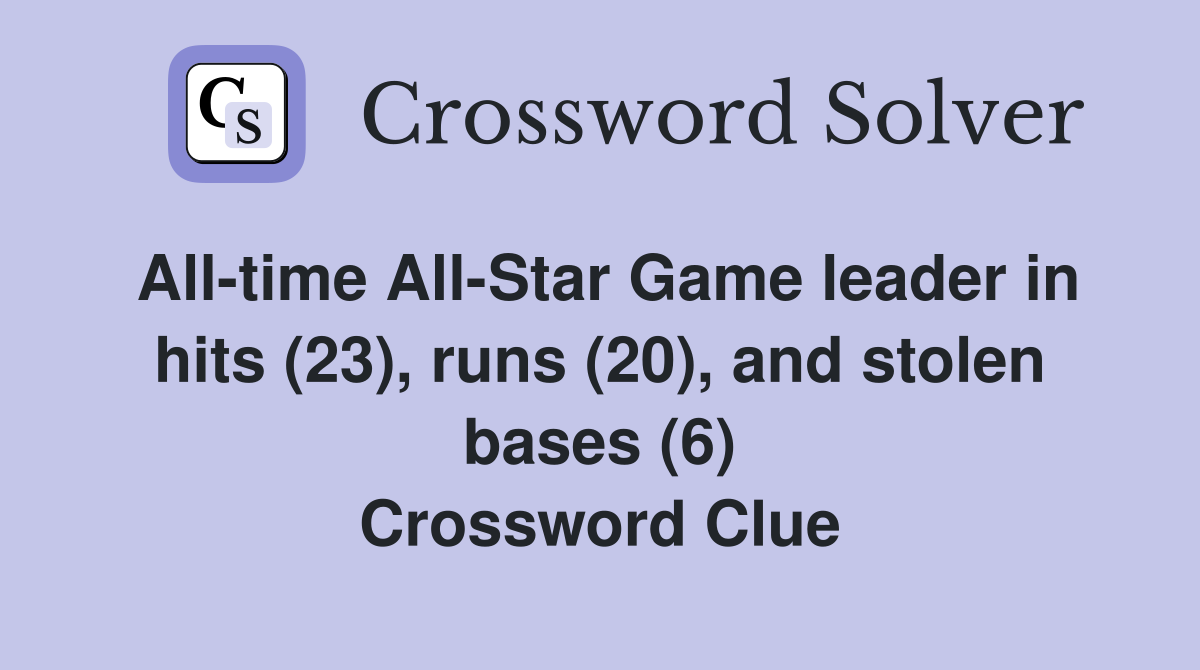 Alltime AllStar Game leader in hits (23), runs (20), and stolen bases